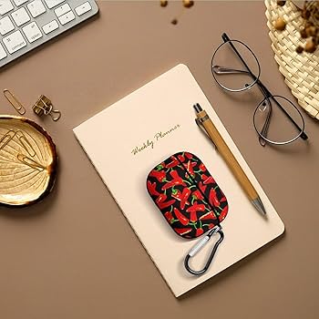 AirPods Pro 2lightning本体 黒赤ケース付き Amazon | AirPods Proケース 赤唐辛子 AirPods Proカバー